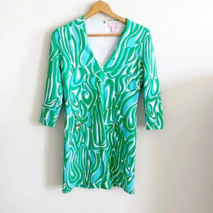 Lilly Pulitzer green Charlena Resort Finders Keepers Shift Dress Size Small